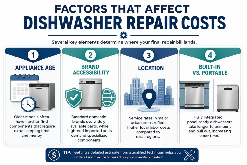 How much does dishwasher repair cost