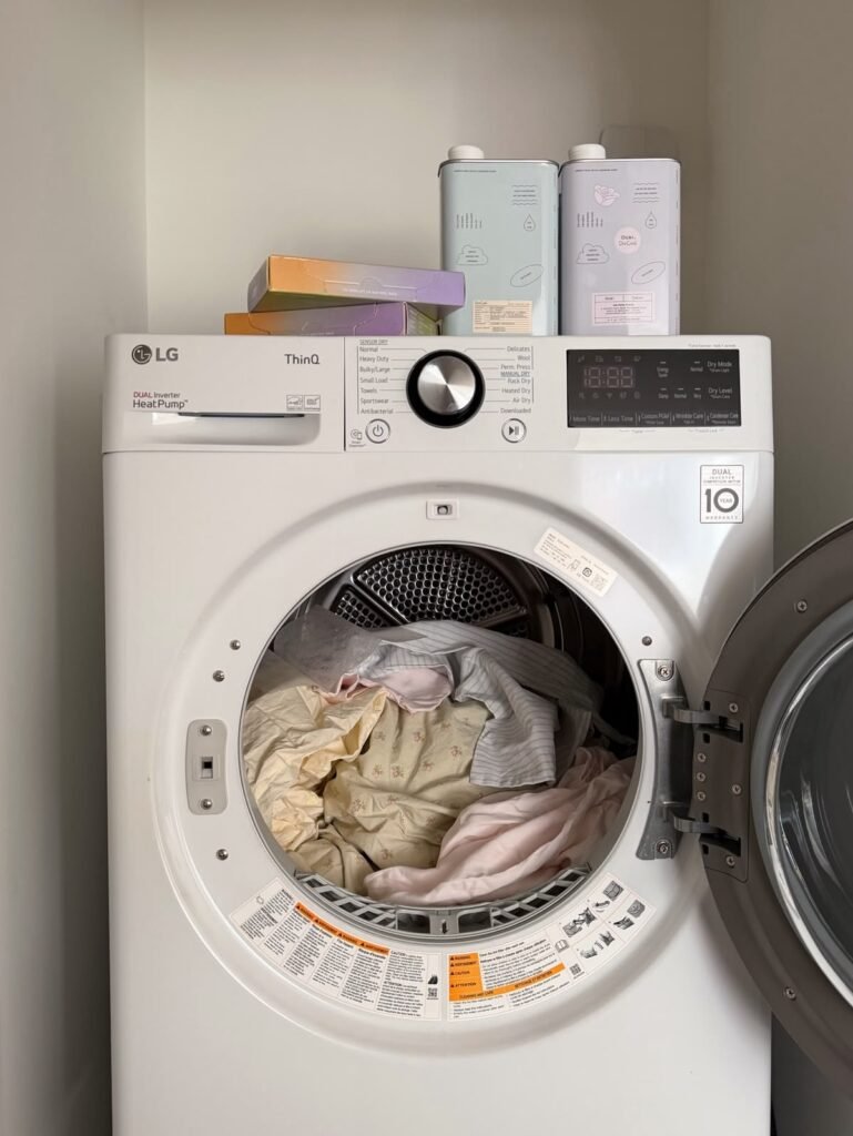Dryer getting hot but not drying clothes.
