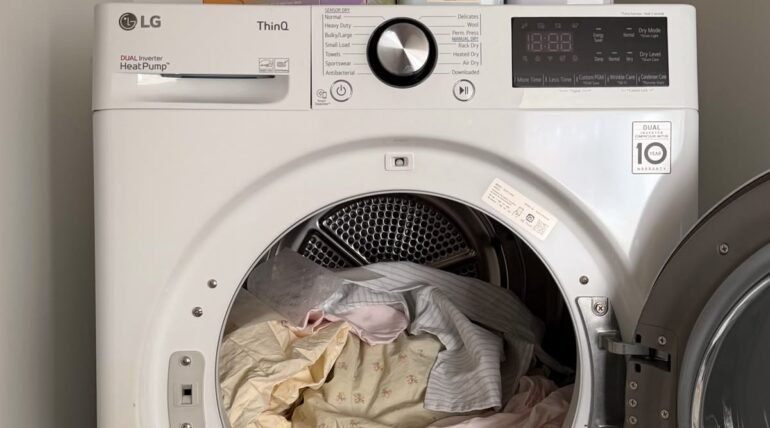 Dryer getting hot but not drying clothes.